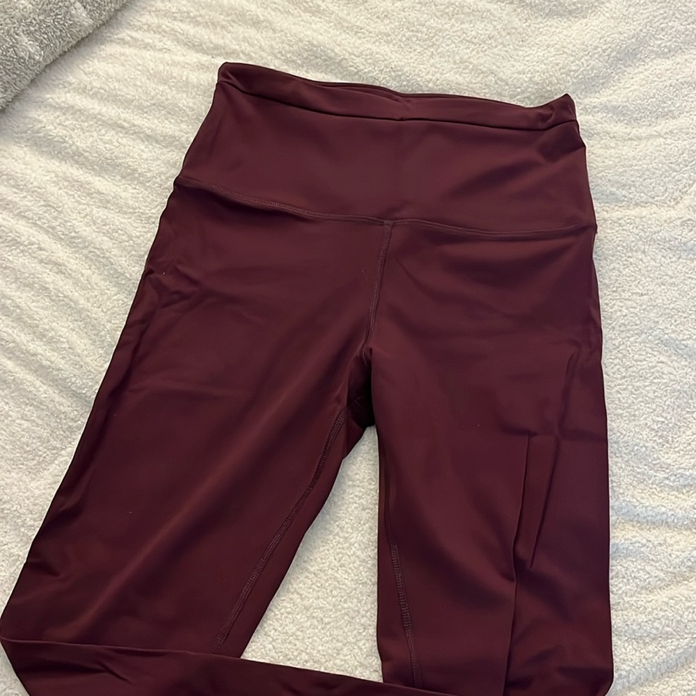 CRZ YOGA deep purple leggings w adjustable waist band